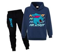 Kiamseay Lightning Cats YouTube Gamer Boys Girls Jumper Hoodie+Pants Cotton 2pcs Colthes (Royal Blue2,7-8 Years,7 Years,8 Years)
