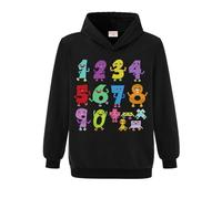 Kiamseay Numbers Day Kids Hoodie Hoodie Boys Girls Cotton Top Math Pullover (Black,5-6 Years,5 Years,6 Years)