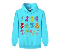 Kiamseay Numbers Day Kids Hoodie Hoodie Boys Girls Cotton Top Math Pullover (Light Blue,5-6 Years,5 Years,6 Years)