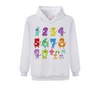 Kiamseay Numbers Day Kids Hoodie Hoodie Boys Girls Cotton Top Math Pullover (White,12-13 Years,12 Years,13 Years)