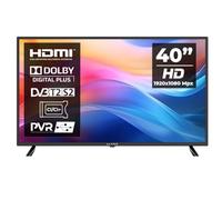 Kiano SlimTV 40 Inch LED Full HD 1920x1080 DLED Wide Viewing Angle 176° Stereo Audio 2x8W VESA 200x200 Mount Black