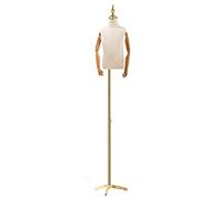 Kiaoeiuyti Child Unisex Mannequin Torso Body with Wood Arms & Metal Base, Boy Girl Manikin Dress Form for 2/4/6/8 Years Old, White Clothing Display Stand (Color : Tripod Stand, Size : 4 years old)
