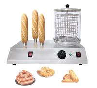 Kiaoeiuyti Hot Dog Machine Steamer Bun Warmer Bread Breakfast Sausages Maker Cooker Stainless Steel for Restaurant - Commercial Electric Fast Food Equipment with 3/4 Toast,3