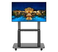 Kiaoeiuyti Universal Mobile TV Floor Stand/Cart, TVs 32-75inch LCD LED OLED Plasma Flat Panel or Curved Screen, TV Display Stand Trolley on Wheels, Load 120kg