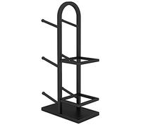 Kiaoeiuyti Upright Ball Storage Rack for Basketball/Football/Badminton Racket, Home/Store/Bedroom/Garage Sports Equipment Organizer, Multi-layer Ball Display Stand (Color : Black, Size : 3 tier)