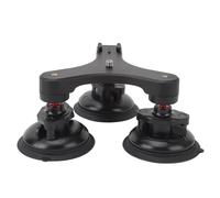 KIAOPU Car Suction Cup Camera Mount | 360° Ball Head & 1 / 4inch Thread | Triple Cup Holder for Action Cameras/Smartphones/DSLR | Adjustable for Sunroof/Window/Hood