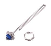 KIAOPU Electric Water Heater DN25 1" BSP Immersion Heating Element for Brewing 230v 3500w 240v 2400w SUS304(Gray,240V 2400W_with Cap)(Gray,240V 2400W-WITH SUS CAP)