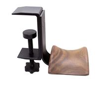 KiaoTime Headphone Hanger Holder Headset Stand, Walnut Wood Headphone Rack Hook Desk Tabletop Clamp No Screws No Drilling Headphone hanger holder for Audio,studio & Gaming Headphones (Clamp Type)