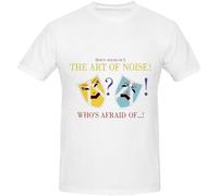 kiapu Art of Noise Whos Afraid The Soul Men Crew Neck Printed Shirts White XL