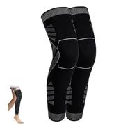 KIASRZN Full Leg Compression, Compression Sleeves for Knees and Legs,3.0 upgraded version Long Knee Sleeve for Pain Relief, Knee Support for Running Unisex (1 pair Black,L)