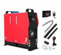 KIASTER 5KW / 8KW 12V Diesel Air Heater All-in-one Parking Heater Diesel Night Heater With LCD Switch & Remote Control for Car Trucks Boat Trailer Caravan Campervans (Single Hole Red, 8KW)