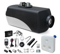 KIASTER 5KW / 8KW 12V Diesel Air Heater Parking Heater Diesel Night Heater w/LCD Switch & Remote Control & Silencer & 10L Fuel Tank for Car Trucks Boat Trailer Motorhomes (White+Black, 8KW)