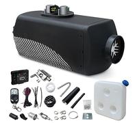 KIASTER 5KW / 8KW 12V Diesel Air Heater Parking Heater Diesel Night Heater w/LCD Switch & Remote Control & Silencer & 10L Fuel Tank for Car Trucks Boat Trailer Motorhomes (Carbon Fiber+Black, 8KW)
