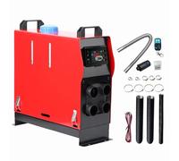 KIASTER 5KW / 8KW 12V Diesel Heater Air Parking Heater Diesel Night Heater With LCD Display & Remote Control & Fuel Tank for Car Trucks Boat Trailer RV Caravan Campervans (4 Holes Red, 5KW)