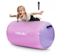 KIASTER Air Roller Inflatable Tumbling Gymnastics Mat Air Roll Barrel Tumble Track Back handspring Mat for Gymnastics Yoga Training Cheerleading Home Use