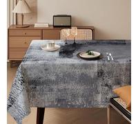 Kiatuniya Black Table Cloth 140 x 200 cm Modern Art Painting Tablecloths Rectangular Washable Table Decoration Aesthetic Table Decoration for Autumn Party Weddings Holidays Birthday
