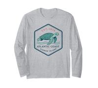 Kiawah Island Vintage Sea Turtle Atlantic Coast Beach Long Sleeve T-Shirt