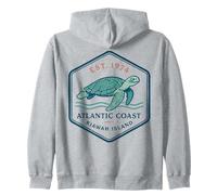 Kiawah Island Vintage Sea Turtle Atlantic Coast Beach Zip Hoodie