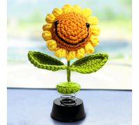 KIAYOO Car Bobble Head Sunflower, Funny Dashboard Accessory Interior Shaking Heads Nodding Doll, Home Office Ornaments Decor, Fun Gifts for Him Her Men Women Friends Boyfriend Birthday Christmas
