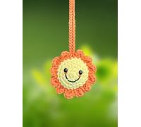 KIAYOO Car Mirror Hanging Accessories Crochet Sun,Cute Rearview Mirror Hanging,Car Decoration Interior Birthday Christmas New Year Gift for Teen Girls Women Friends
