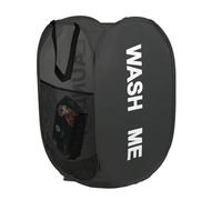 KIAYOO Collapsible Laundry Basket,75L Large Washing Basket Foldable Folding Dirty Clothes Hamper with Side Pocket Bag,Pop up Washing Bin Bag for Bathroom,Bedroom,College Dorm,Hotel,Travel,Black