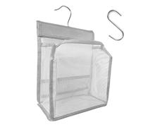 KIAYOO Peg Bag for Washing Line with Hanger,Storage Bag Hanging Bag Peg Basket for Laundry Lines for Kitchen Bathroom Indoor Outdoor Use,Grey