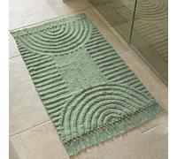 KIBAGA Beautiful Boho Rug with Tassels for Your Bathroom - Soft 2 x 3 ft. Cotton Rug Fits Perfectly Into Your Bath - Washable, Non-Slip Mat Ideal to Enhance Any Modern Home Decor, 24 x 36 inch