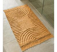 KIBAGA Beautiful Boho Rug with Tassels for Your Bathroom - Soft 2 x 3 ft. Cotton Rug Fits Perfectly Into Your Bath - Washable, Non-Slip Mat Ideal to Enhance Any Modern Home Decor, 24 x 36 inch