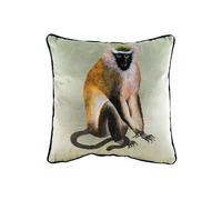 Kibale Jungle Monkey Hand-Painted Printed Piped Cushion Evans Lichfield Multi 43cm x 43cm