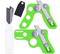 KIBBEH 2Pcs Professional Woodworking Edge Trimmer Set, 2-in-1 Straight & Curved Edge Banding Cutter, 10 PCS Blade for Veneer Trimming,Edge Chamfering,DIY Furniture Tools