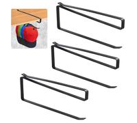 KIBBEH 3 Pack Z-Shaped Baseball Cap Holder | Fixed Clip-On Hat Rack for Wardrobe Storage, Baseball Cap Organizer for Wardrobes | Secure Hold for All Standard Caps
