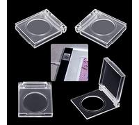 KIBBEH 4 Pcs Light Pad Switch Cover, Anti-Accidental Touch Power Button Protector for Diamond Painting Light Pad, PC, Home Appliances - Durable Adhesive Guard (19mm Inner Diameter)