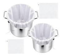 KIBBEH Brew Bags Reusable, 2 Pack Dual Size (26"x22" & 32"x24") Fine Mesh Strainer Bags for Home Brewing Beer, Wine, Cider, Biab All Grain Brewing, Extra Large Drawstring Filter Bags