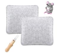 KIBBEH Needle Felting Pad, 2 Pcs 20cm x 18cm Felting Mats with 1 Felting Needle,Needle Felt Tool Kit for Wool Craft, Dry Felting & DIY Beginner Projects