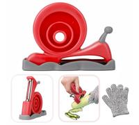 Kibbidea Vegetable Peeler for Kitchen, Kids Swivel Potato Peeler, Cute Design Comfortable Handle for Safety and Control, Stainless Steel Blade for Peeling Carrot Fruit Veggie(Red) (Red)