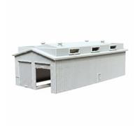 KiBcsLic 1/160 Railroad Shed DIY Train Depot Scenery Train Station Building, Grey Right Door, Train Depot Model