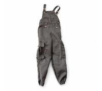 KiBcsLic 1:6 Scale Overalls for Doll Figures, Loose-fitting, Overalls, Miniature Clothing for Female Figures, Gray