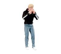 KiBcsLic 1:64 Boy Figure for Photography And DIY Projects, black coat