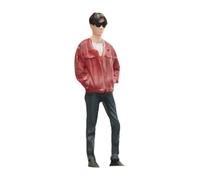 KiBcsLic 1:64 Boy Figure for Photography And DIY Projects, red coat