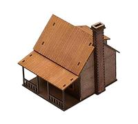 KiBcsLic 1/72 House Model Building, Architecture Scene Hobby Toys, Landscape Building Materials for Micro Landscape Model, Railway Decor, Style A