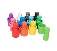 KiBcsLic 12 Color Sorting Cups, Sensory Training Toy, Color Recognition Toy for