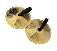 KiBcsLic 2 Metal Finger Cymbals with Elastic Band And Polished Surface, As Percussion Instruments for Belly Dancing, Early Childhood Music Education, 2Pcs