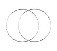 KiBcsLic 2 Pack Metal Floral Hoops for Macrame Wreath, Table Decorations, Simple Metal Hoops for Crafts And Decorating, Silver 35 cm