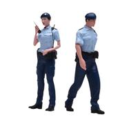 KiBcsLic 2 Pieces 1/24 Scale Figure Model Hong Police DIY Projects Figures Miniature Figures