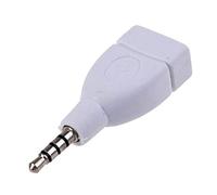 KiBcsLic 2 Pieces 3.5mm Male AUX Audio Plug Jack to USB 2.0 Female Cable for Car, 20cm