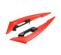 KiBcsLic 2 Pieces Fixed Wind Guard Side Deflector Universal Aerodynamic Design Accessory for Sports Cars And Modifications, red