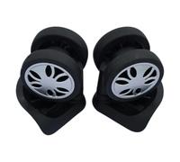 KiBcsLic 2 Pieces Luggage Wheels Replacement Trolley Casters Multifunctional Repairing Trunk 360 Degree Rotation Easy to Install Parts