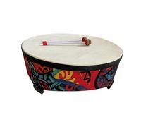 KiBcsLic 22-Inch Wooden Floor Drum Develops Rhythm Children Floor Drum Ideal Gift Percussion Instrument for Young Children, Dance Class, Early Education, Style 3