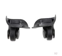 KiBcsLic 2X 1 Pair Suitcase Luggage Bag Repair Wheels Trolley Fixed Casters Wear-Resistant and Double Bearings, Large