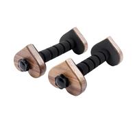 KiBcsLic 2x Wooden Guitar Stand Floor,Acoustic Guitar Holder Adjustable for Electric Guitars, Walnut Wood